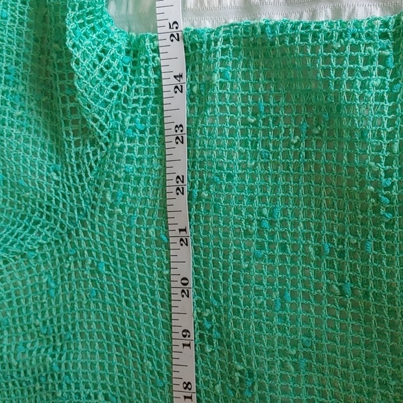 NWOT Nina Leonard Green Boxy Mesh Top 2X - Picture 11 of 12